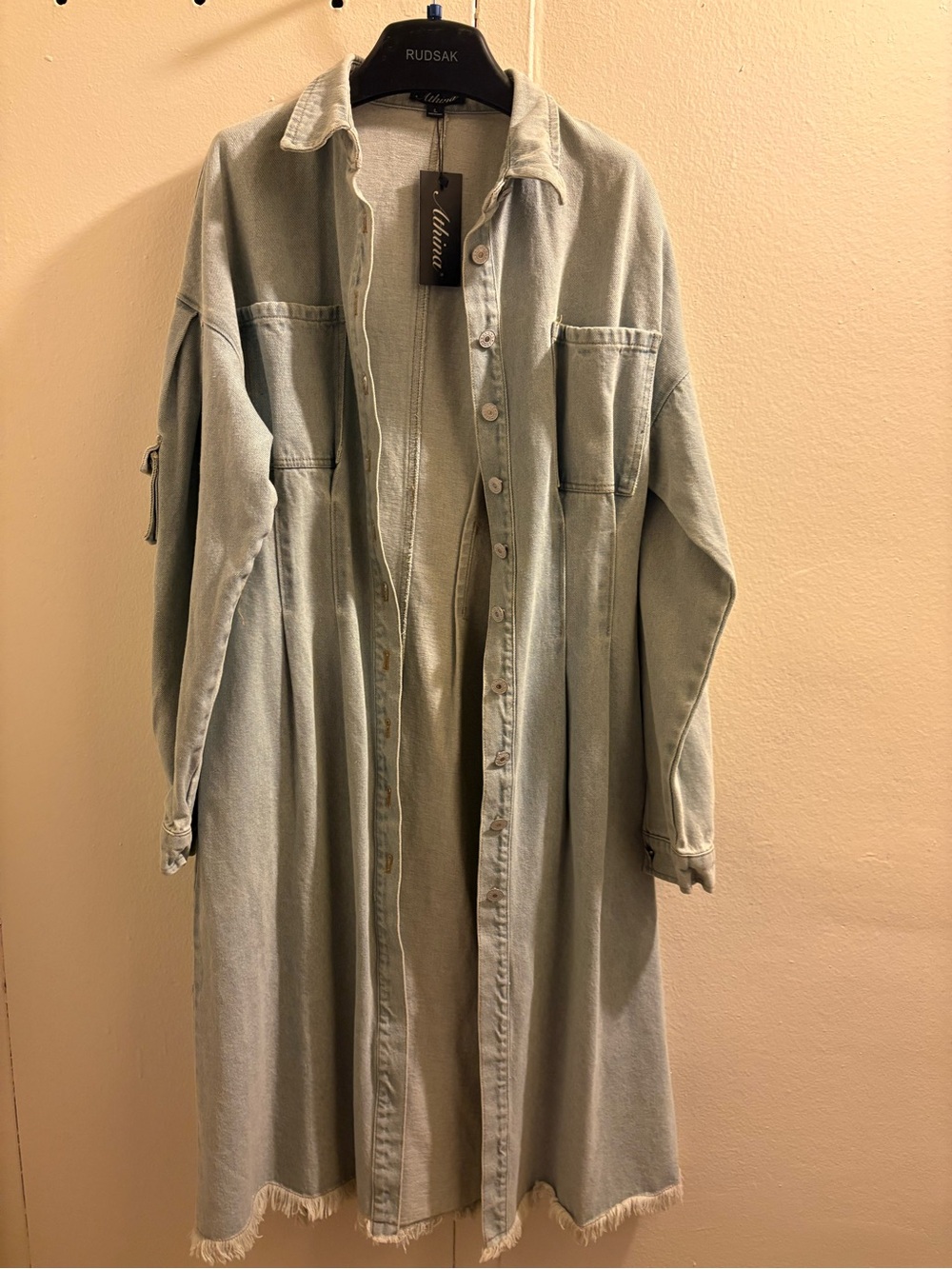 Light Wash Denim Long jacket or Dress